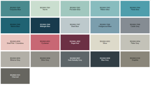 British Standard Colour Chart - Fisher Motor Factors