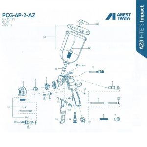 Iwata AZ3 HTE-S Chrome Parts and Spares