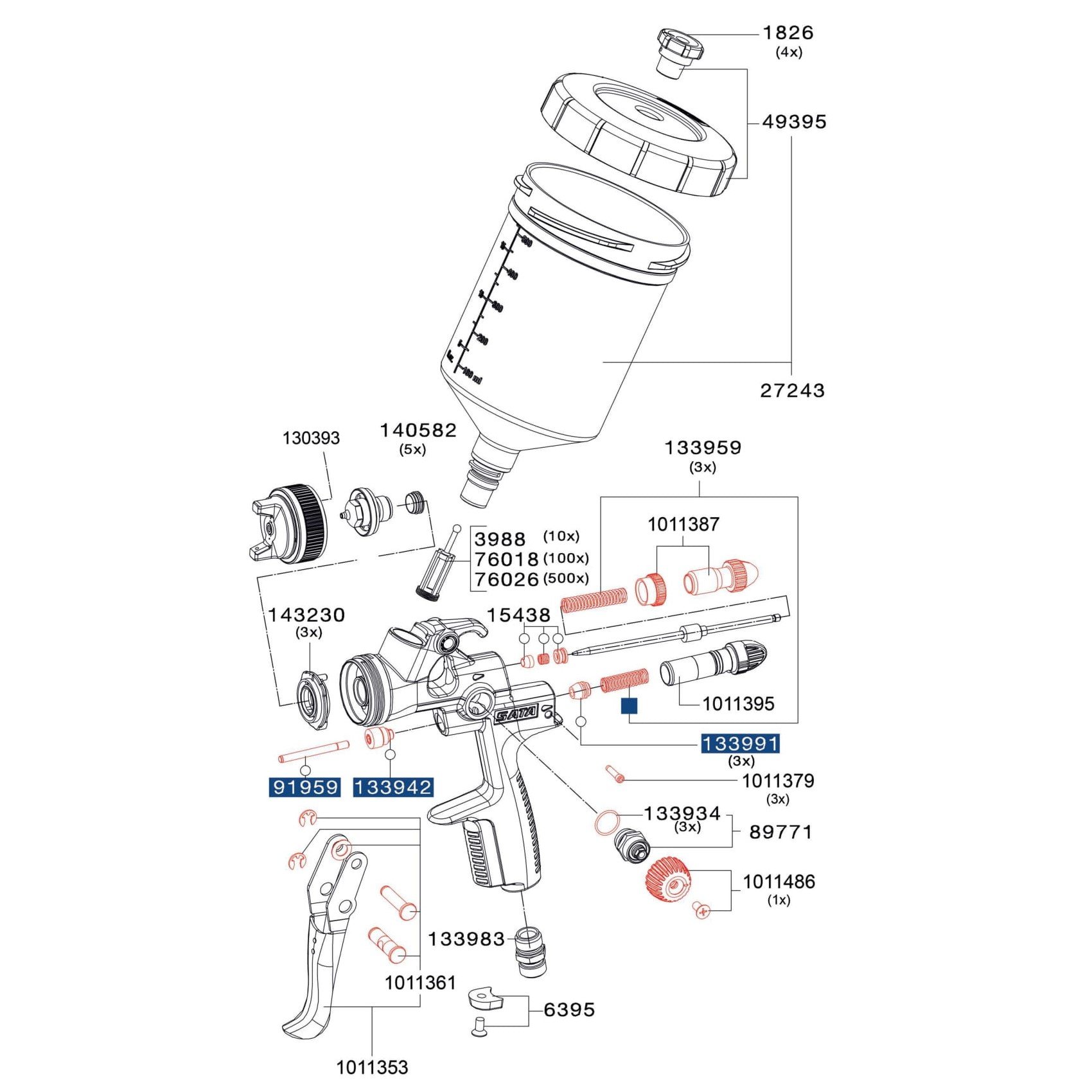 SATAjet 1500 B Parts