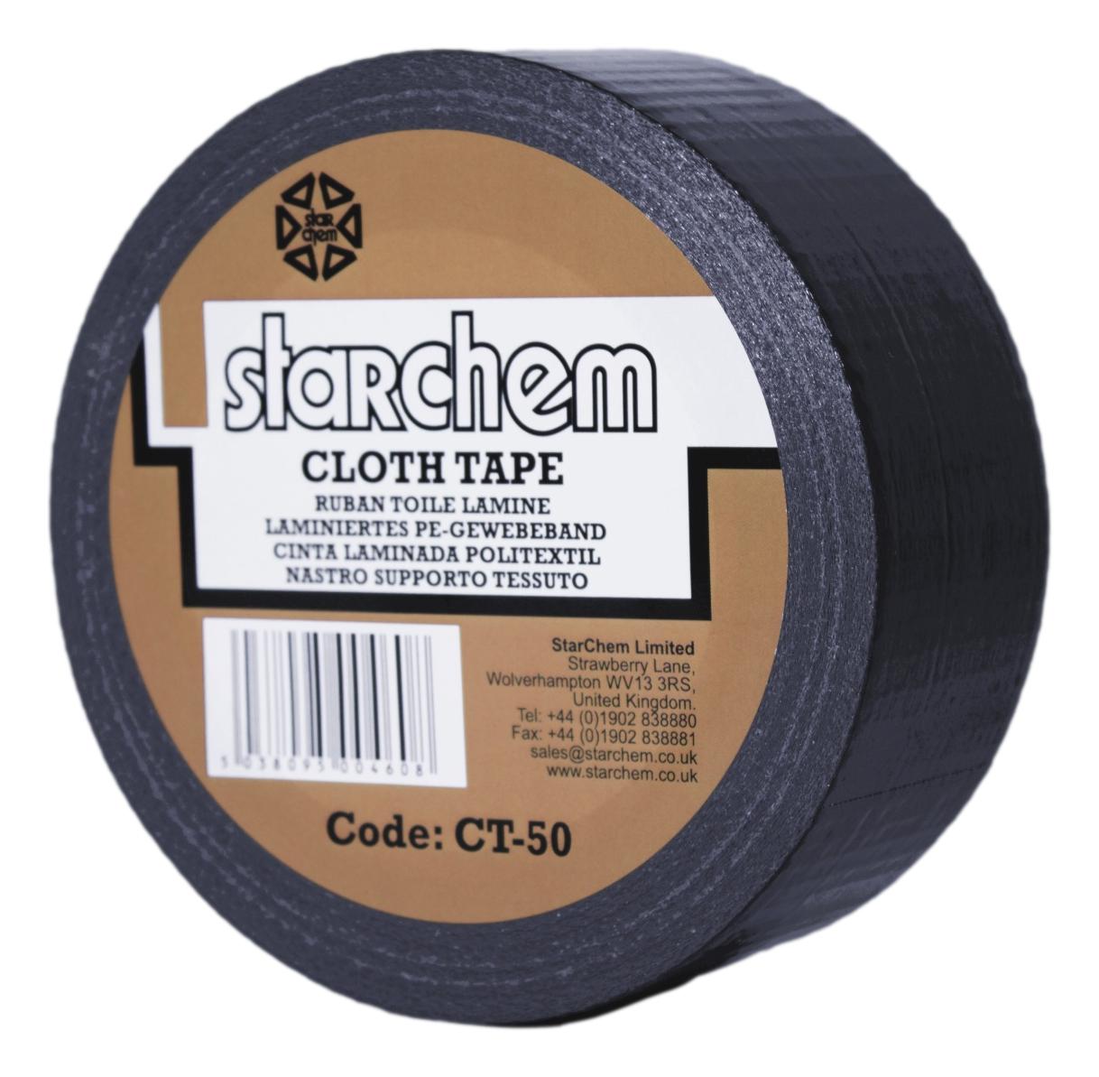 Starchem Black Cloth Tape 50mm x 50m