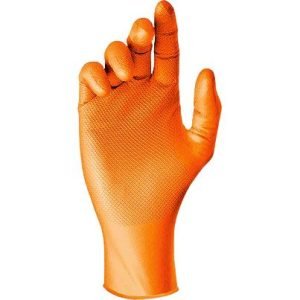 OnHand Grip Plus Orange Nitrile Gloves